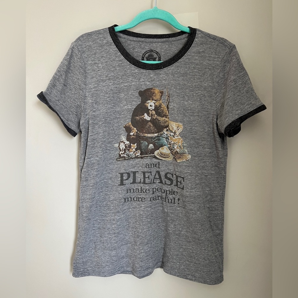 Lucky Brand Smokey the Bear Ringer T-Shirt